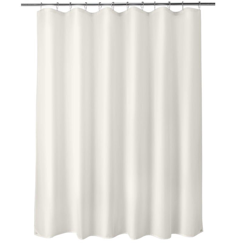 Titanker Fabric Shower Curtain Liner Washable, 70 x 72 Inches, Cream Shower Liner Fabric with 2 Magnets, Bathroom Polyester Shower Liner Waterproof Soft Lightweight, Cream - Image 1